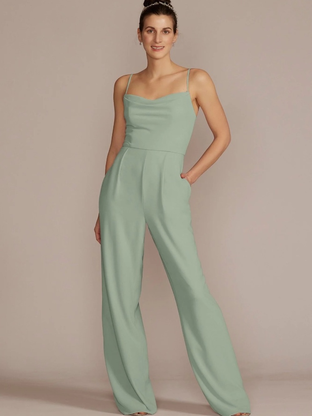 Chiffon Spaghetti Strap Jumpsuit